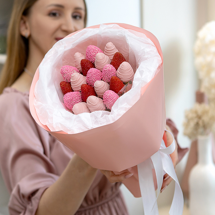 Фото букета Клубничный поцелуй