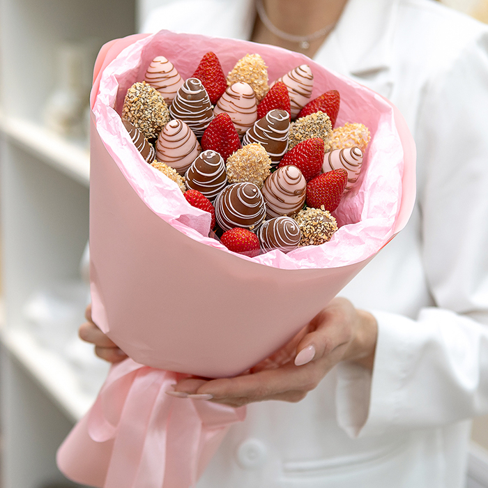 Фото букета Клубничный закат