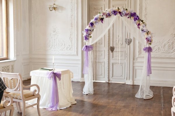 Свадебные арки из живых цветов