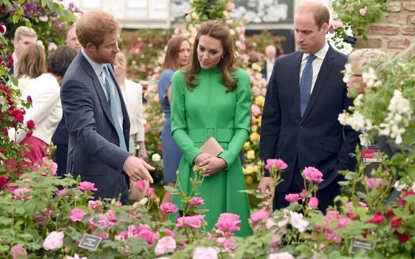 Члены королевской семьи на цветочном шоу в Челси